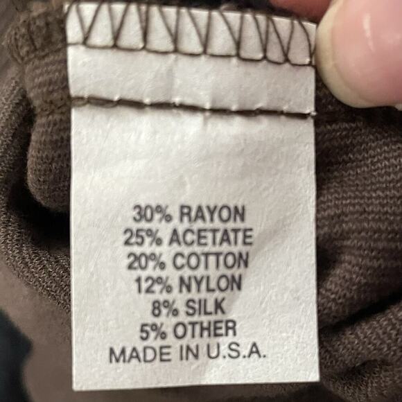 Donna Jessica Asymmetrical Oversized Tunic Top Shirt Large Brown Vintage Lagen… - Picture 8 of 8